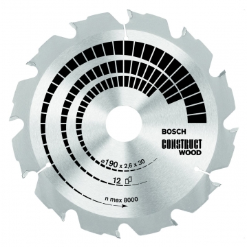 Bosch Construct Wood 190*30 mm 12 Diş