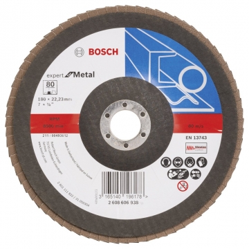 Bosch 180 mm 80 K Expert for Metal Flap Disk