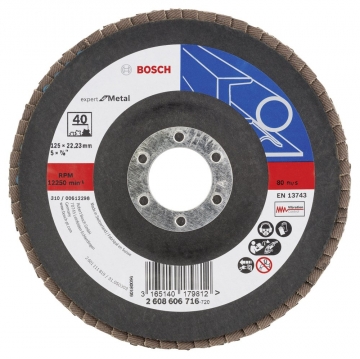 Bosch 125 mm 40 K Expert for Metal Flap Disk
