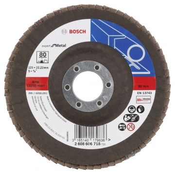Bosch 125 mm 80 K Expert for Metal Flap Disk