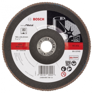 Bosch 180 mm 80 K Best for Metal Flap Disk