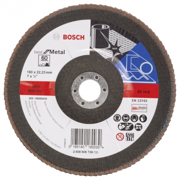 Bosch 180 mm 60 K Best for Metal Flap Disk