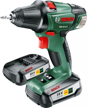 Bosch PSR 18 LI-2  Akülü Vidalama Makinesi - Çift Akülü