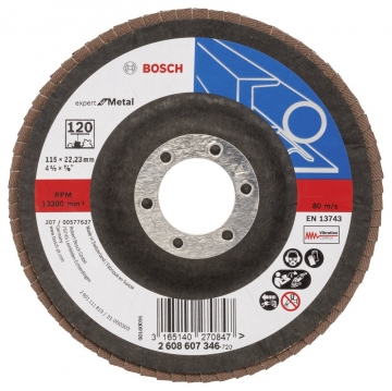 Bosch 115 mm 120 K Expert for Metal Flap Disk