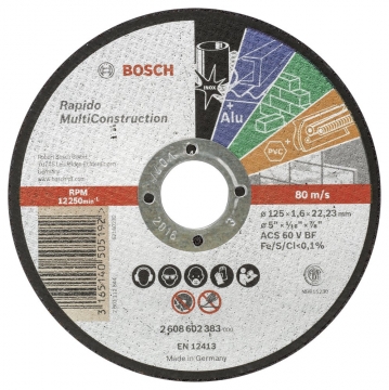 Bosch 125*1,6 mm Rapido MultiConstruction