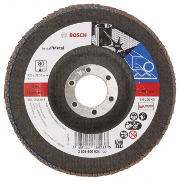 Bosch 125 mm 80 K Best for Metal Flap Disk