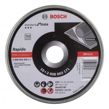 Bosch 125*1,0mm Standard for Inox Rapido 10\'lu