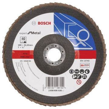 Bosch 180 mm 40 K Expert for Metal Flap Disk