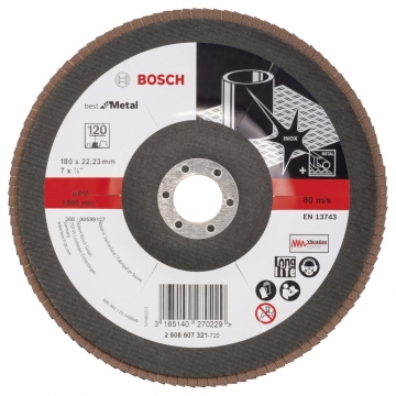 Bosch 180 mm 120 K Best for Metal Flap Disk