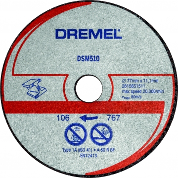 DREMEL ® DSM20 metal ve plastik kesme diski (DSM510)